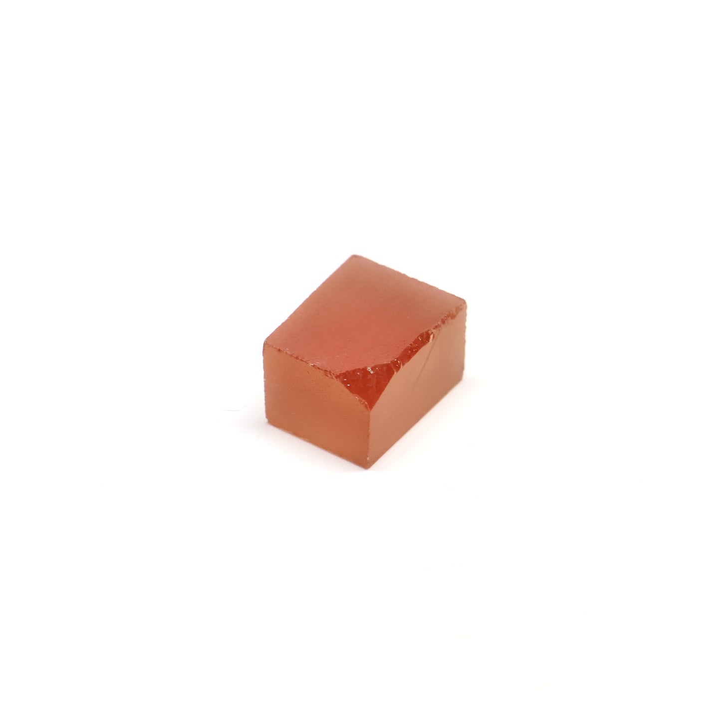 Orange Czochralski Pulled Sapphire - Grade A - Faceting Rough