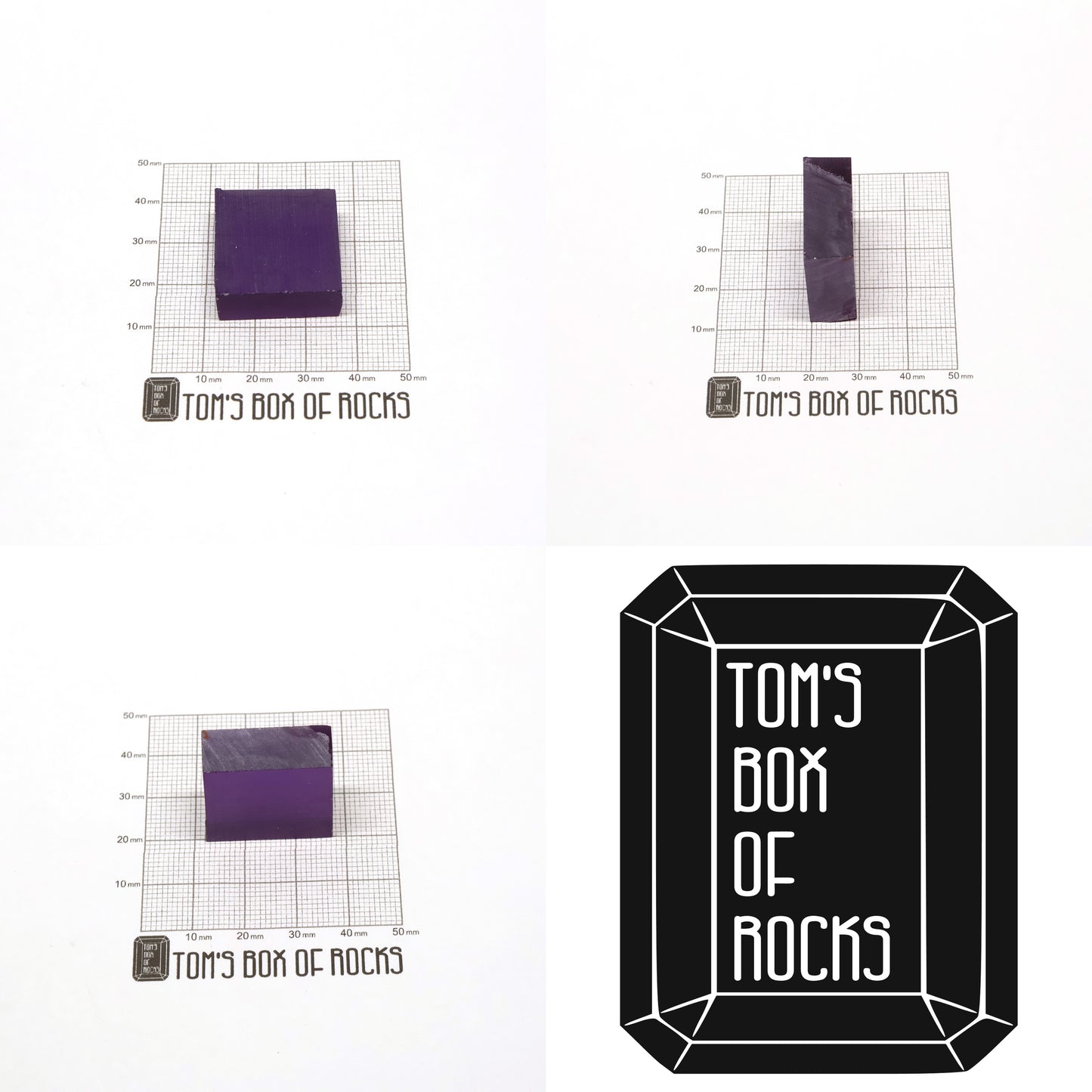 Purple Czochralski Pulled Sapphire (Bluish Hue) - Grade A - Faceting Rough