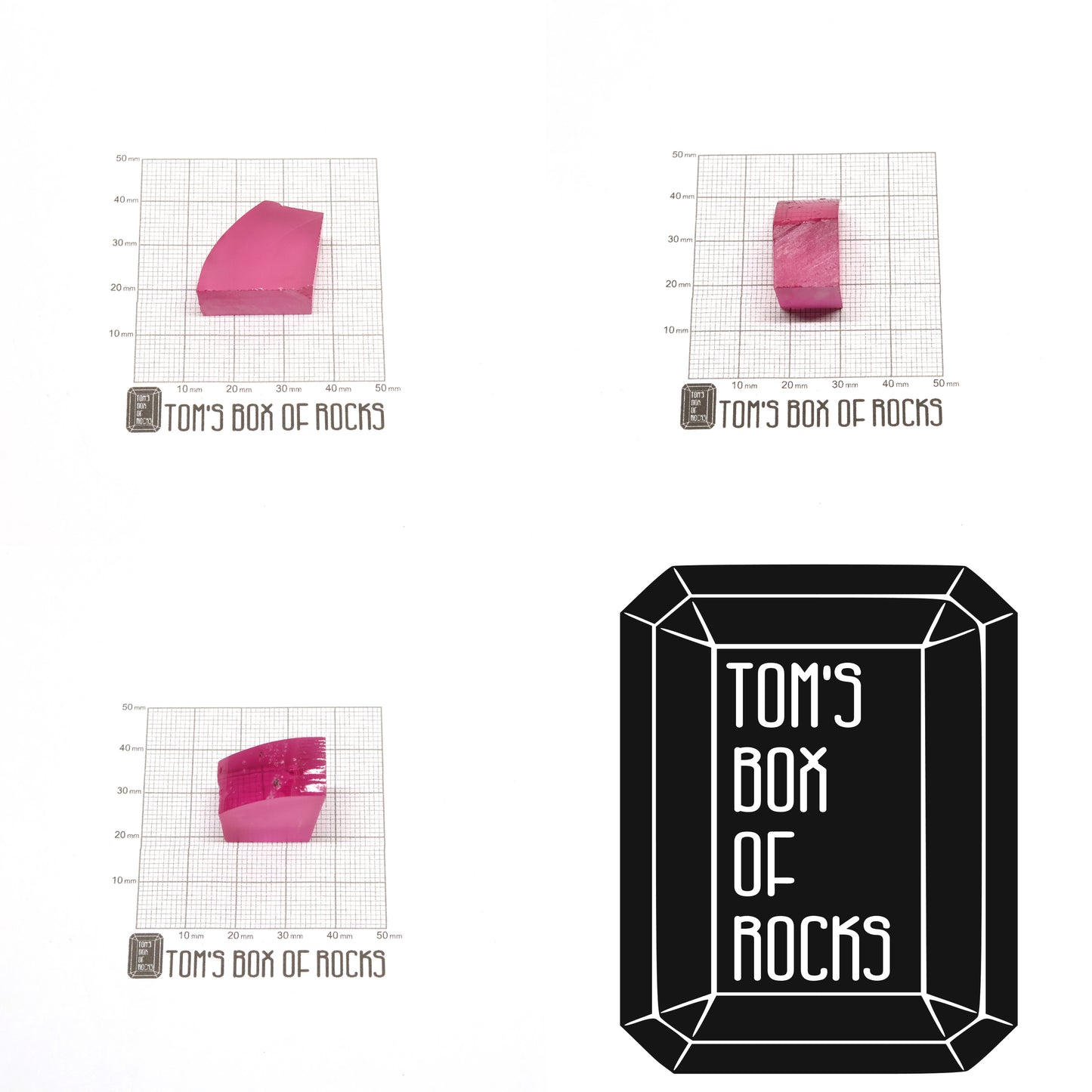 Pink Czochralski Pulled Sapphire - Grade A - Faceting Rough