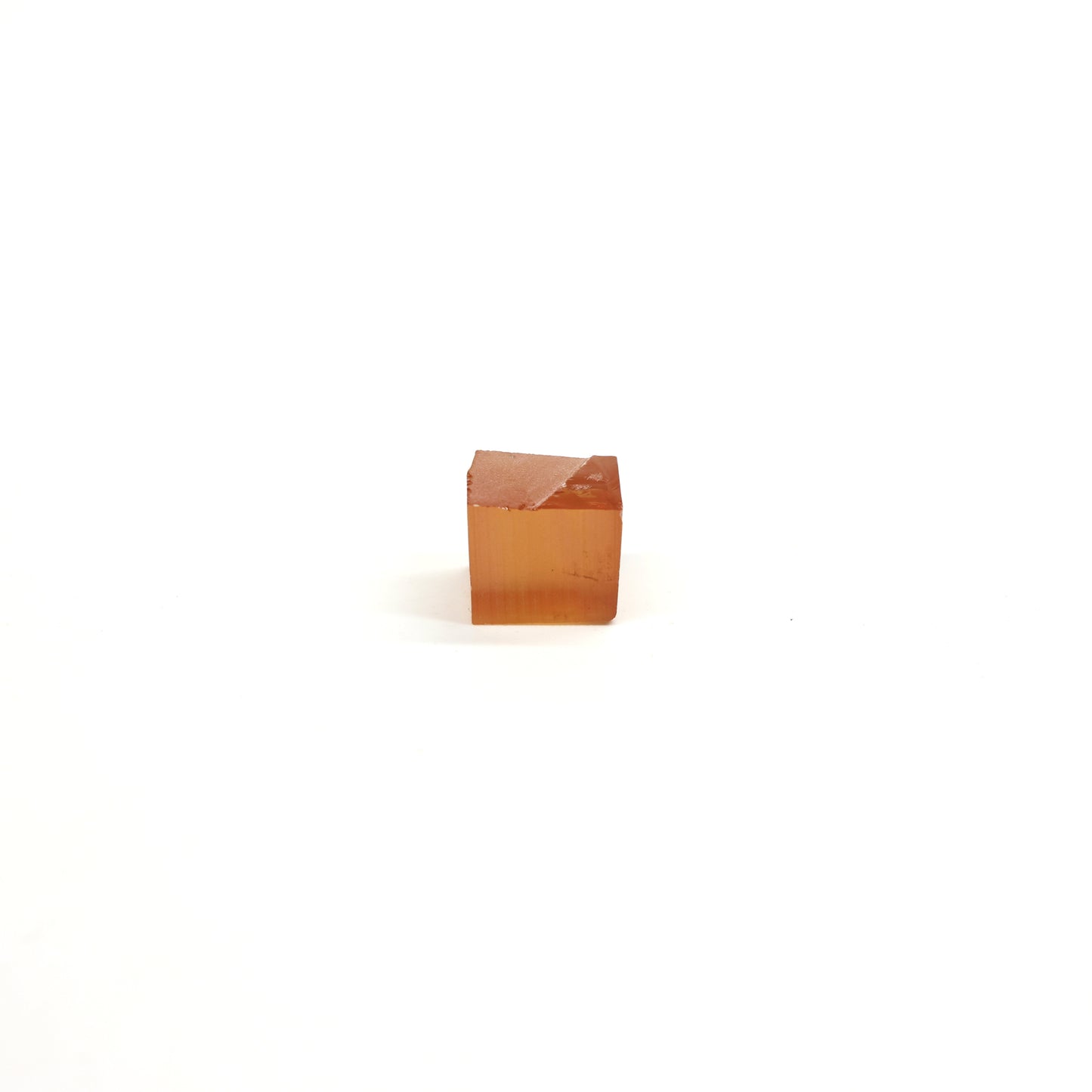 Orange Czochralski Pulled Sapphire - Grade A - Faceting Rough
