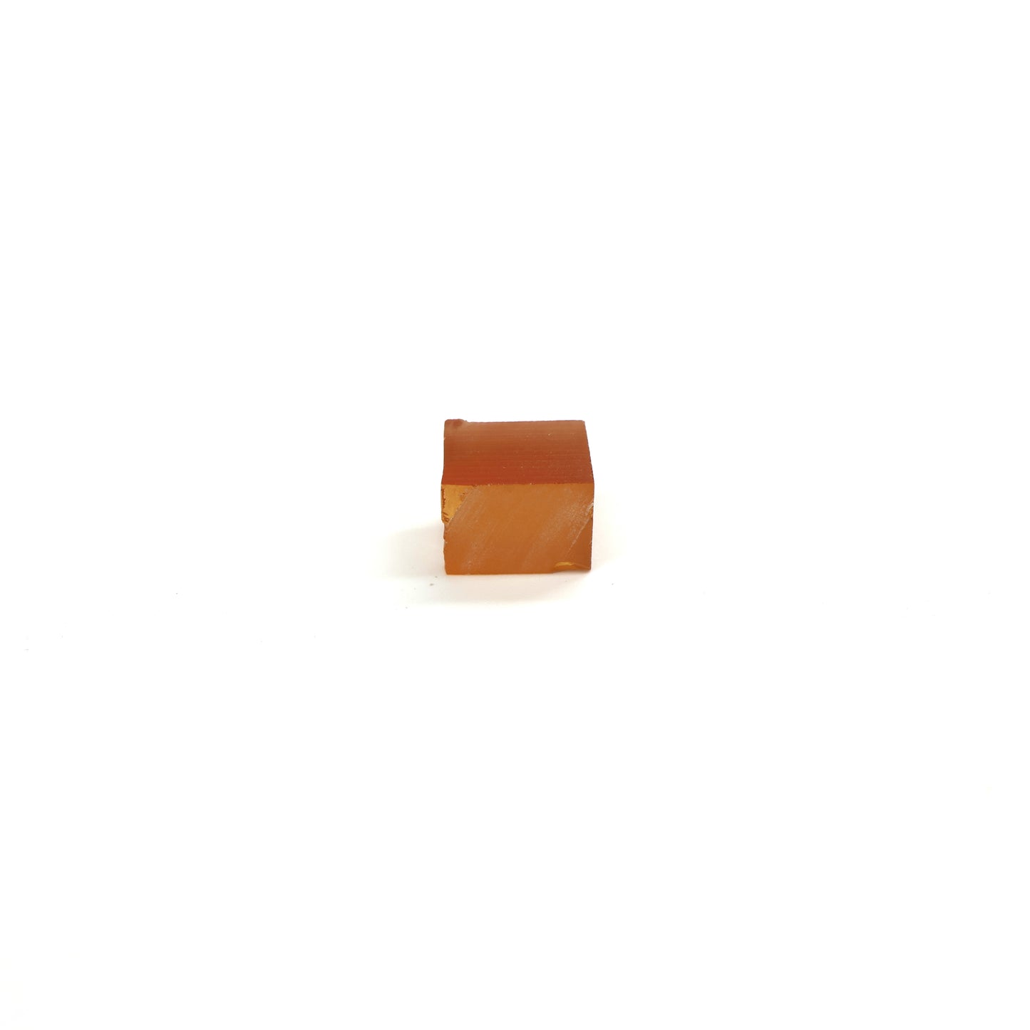 Orange Czochralski Pulled Sapphire - Grade A - Faceting Rough