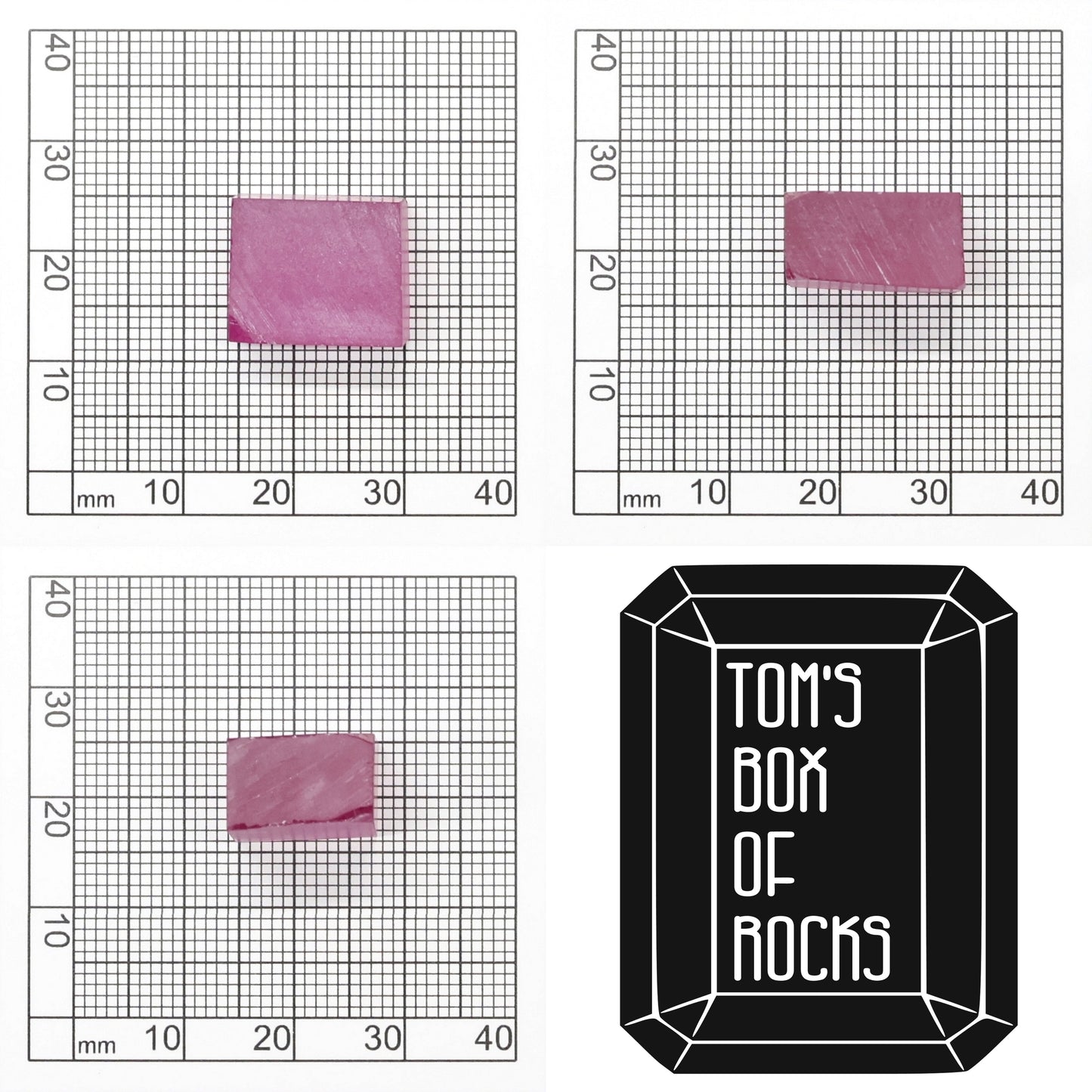 Vivid Pink Czochralski Pulled Sapphire - Grade A - Faceting Rough