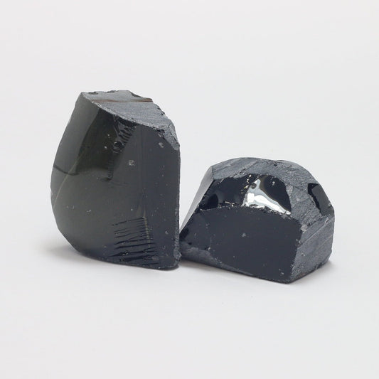Nanosital Simulated Smoky Quartz Lab Created Faceting Rough for Gem Cutting - #A-4235 - Various Sizes #BEGIN