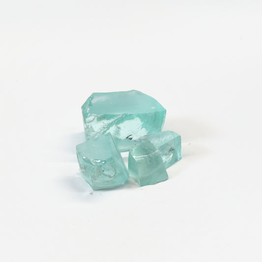 Light Green Aquamarine Colored Garnet YAG Faceting Rough : #BEGIN