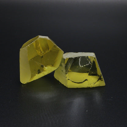 Nanosital Simulated Canary Yellow Citrine Lab Created Faceting Rough for Gem Cutting - #10 - Various Sizes : #BEGIN
