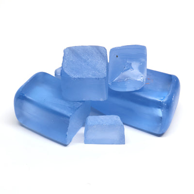 Aquamarine Blue #105 Lab Created Spinel Faceting Rough for Gem Cutting - Various Sizes : #BEGIN