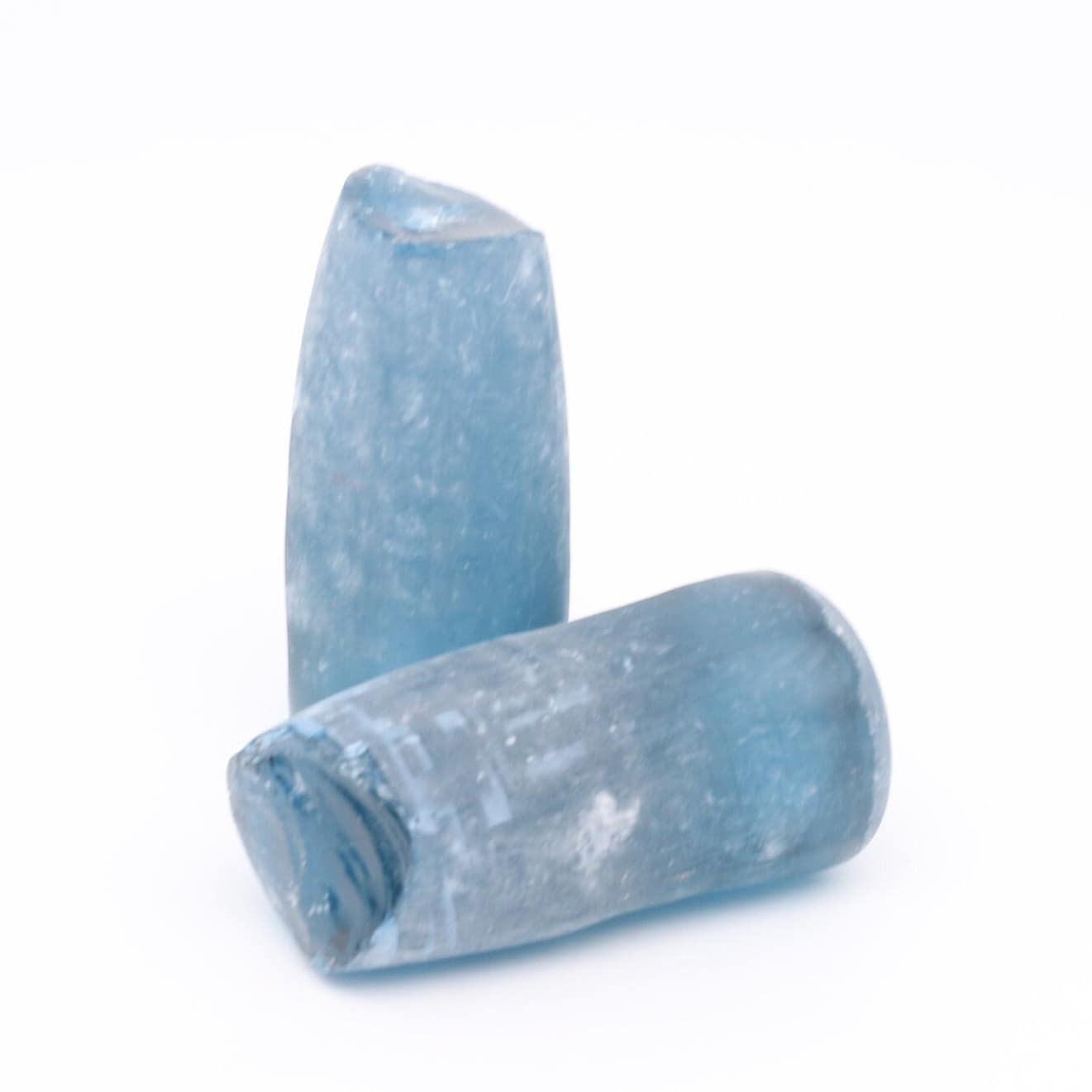 Aquamarine Medium Blue #106 Lab Created Spinel Faceting Rough for Gem Cutting - Various Sizes : #BEGIN