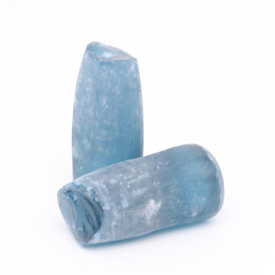 Aquamarine Medium Blue #106 Lab Created Spinel Faceting Rough for Gem Cutting - Various Sizes : #BEGIN