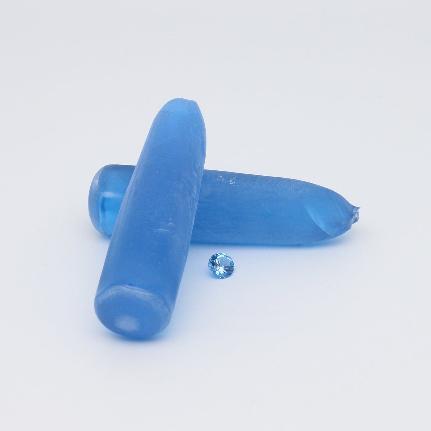 Ceylon Blue #110-Djeva Lab Created Spinel Faceting Rough for Gem Cutting - Various Sizes : #BEGIN