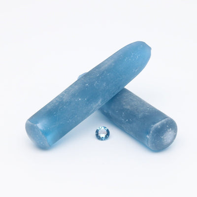 Dark Blue Aquamarine #118-Djeva Lab Created Spinel Faceting Rough for Gem Cutting - Various Sizes : #BEGIN