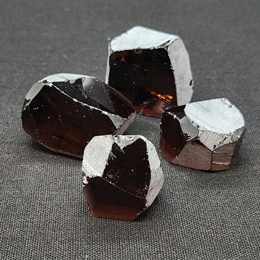 Nanosital Simulated Smoky Brown Lab Created Faceting Rough for Gem Cutting - #151 - Various Sizes : #BEGIN