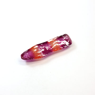Sunrise/Purple Bi-Color #16/#65 Lab Created Corundum Sapphire Faceting Rough : #BEGIN