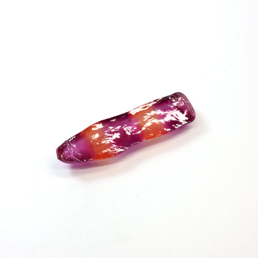 Sunrise/Purple Bi-Color #16/#65 Lab Created Corundum Sapphire Faceting Rough : #BEGIN