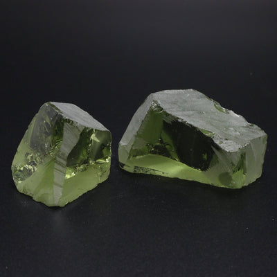 Nanosital Simulated Green Beryl Lab Created Faceting Rough for Gem Cutting - #18- Various Sizes : #BEGIN