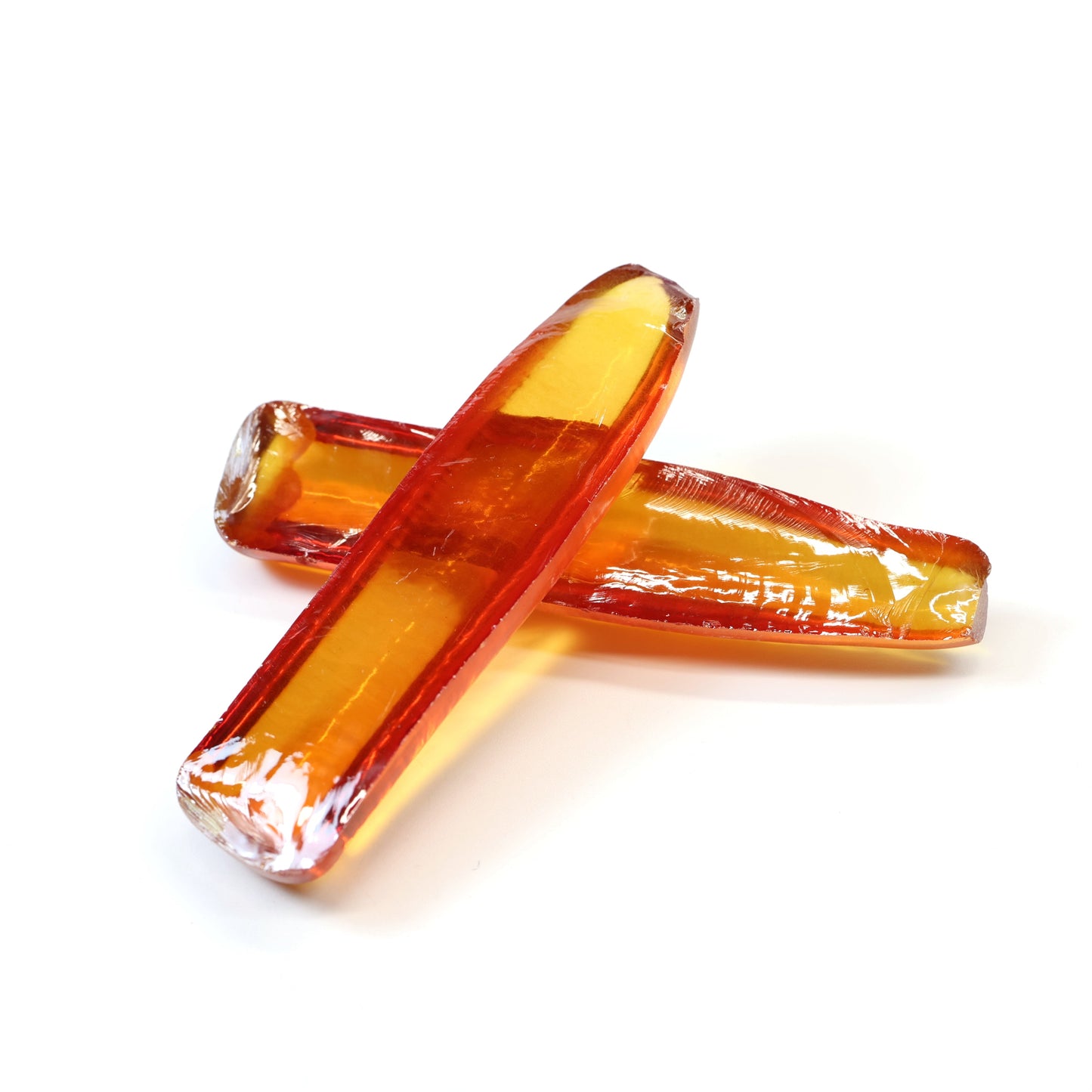 Orange #22SP Lab Created Corundum Faceting Rough for Gem Cutting - Various Sizes - Split Boule : #BEGIN