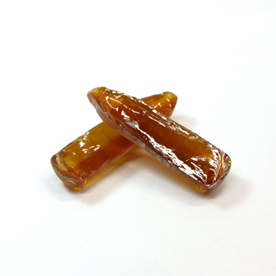 Imperial Topaz #25RS Lab Created Corundum Sapphire Faceting Rough for Gem Cutting - Various Sizes - Split Boule : #BEGIN