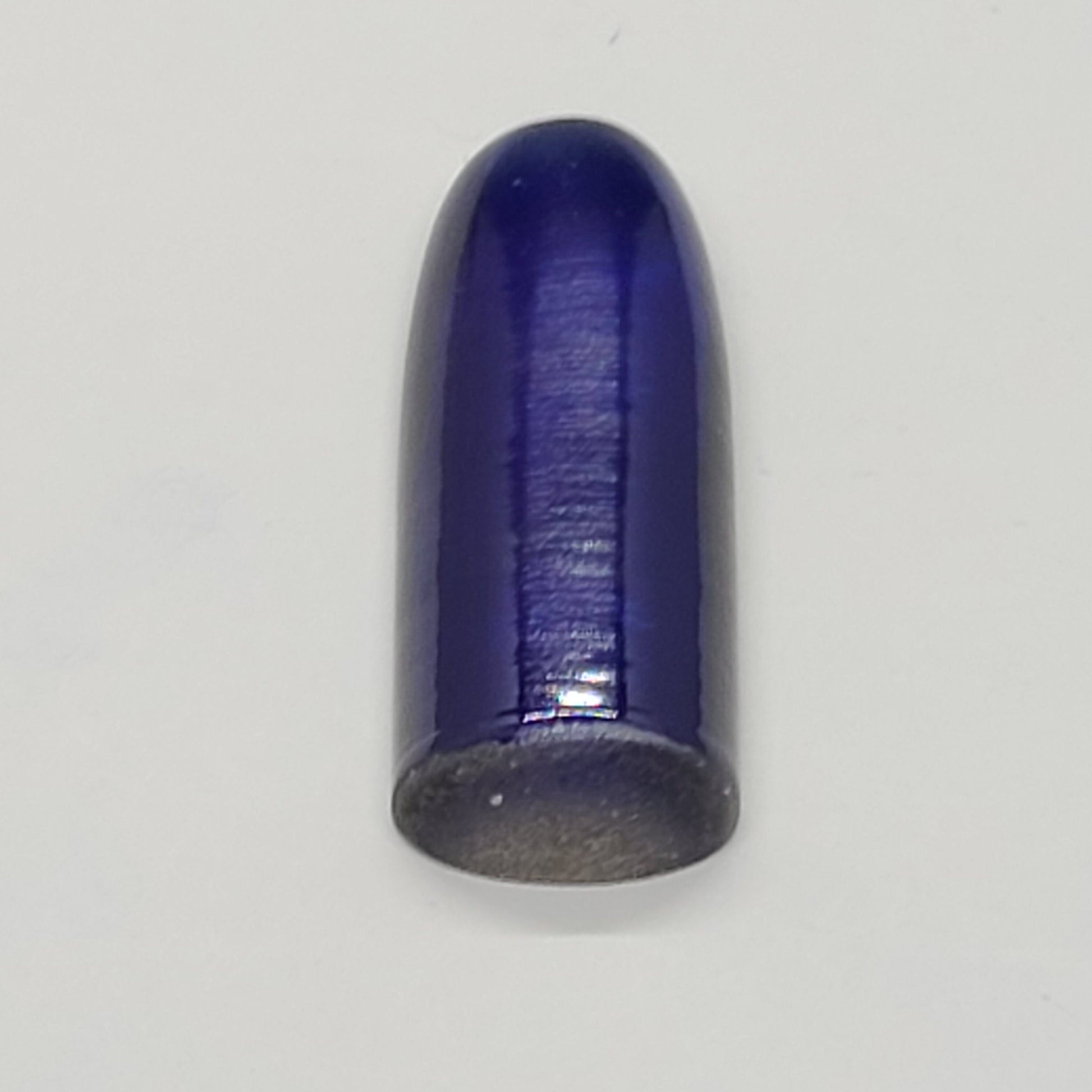 Medium Blue #33 Lab Created Corundum Sapphire Faceting Rough for Gem Cutting - Various Sizes - Split Boule : #BEGIN