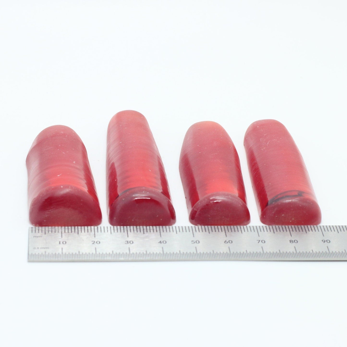 Padparadscha #55SP Lab Created Corundum Sapphire Faceting Rough for Gem Cutting - Various Sizes - Split Boule : #BEGIN