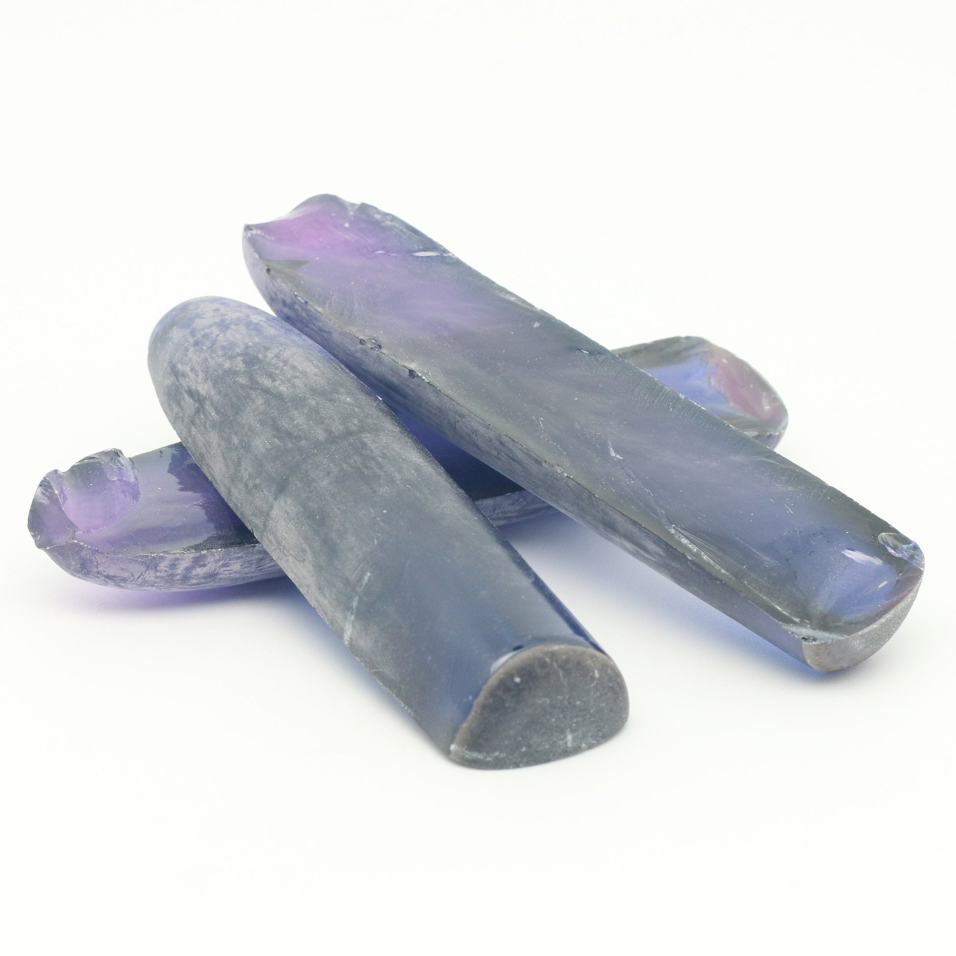 Djeva Purple Kunzite #61 Lab Created Corundum Sapphire Faceting Rough for Gem Cutting - DISCONTINUED - Various Sizes - Split Boule : #BEGIN