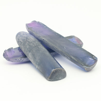 Djeva Purple Kunzite #61 Lab Created Corundum Sapphire Faceting Rough for Gem Cutting - DISCONTINUED - Various Sizes - Split Boule : #BEGIN