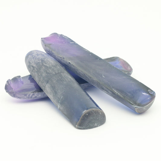 Djeva Purple Kunzite #61 Lab Created Corundum Sapphire Faceting Rough for Gem Cutting - DISCONTINUED - Various Sizes - Split Boule : #BEGIN