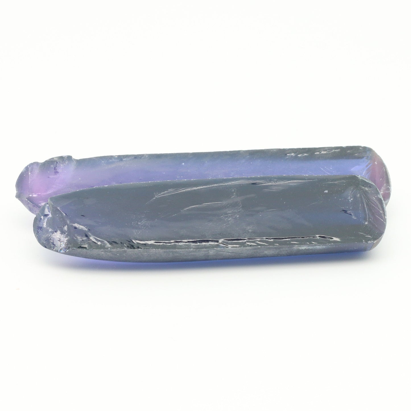 Djeva Purple Kunzite #61 Lab Created Corundum Sapphire Faceting Rough for Gem Cutting - DISCONTINUED - Various Sizes - Split Boule : #BEGIN