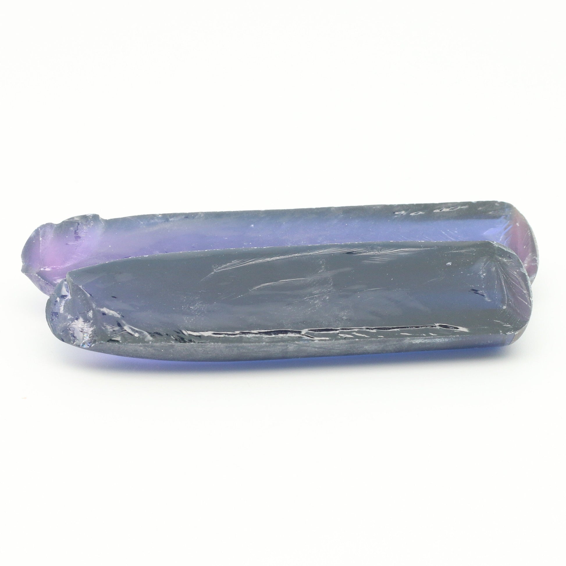 Djeva Purple Kunzite #61 Lab Created Corundum Sapphire Faceting Rough for Gem Cutting - DISCONTINUED - Various Sizes - Split Boule : #BEGIN