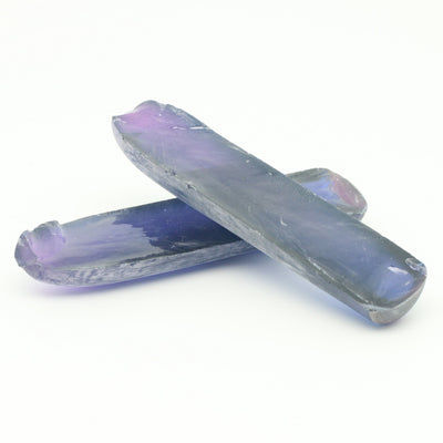 Djeva Purple Kunzite #61 Lab Created Corundum Sapphire Faceting Rough for Gem Cutting - DISCONTINUED - Various Sizes - Split Boule : #BEGIN