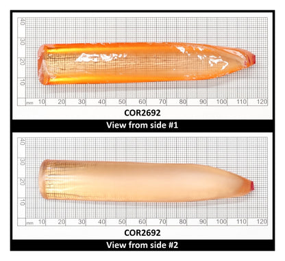 Sunrise #16 Lab Created Corundum Sapphire Faceting Rough for Gem Cutting - Various Sizes - Split Boule