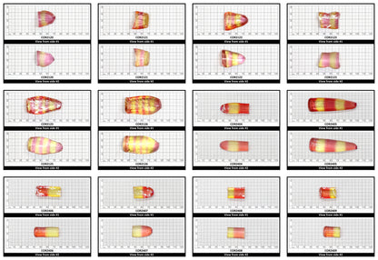 Yellow/Peach Bi-Color Lab Created Corundum Sapphire Faceting Rough for Gem Cutting - Various Sizes - Split Boule