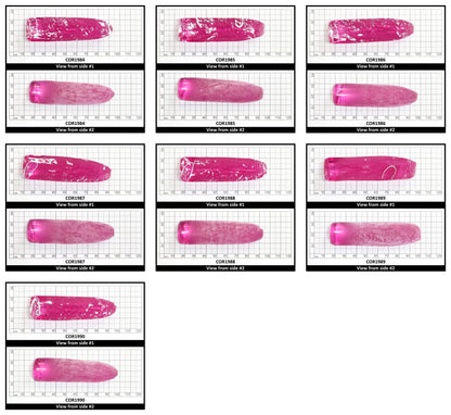 Djeva Bright Pink #1-BIS Lab Created Corundum Sapphire Faceting Rough for Gem Cutting - DISCONTINUED - Various Sizes - Split Boule