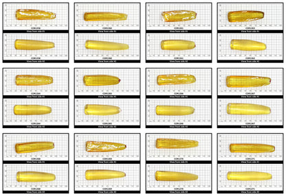 Yellow Topaz #20 Lab Created Corundum Sapphire Faceting Rough for Gem Cutting - Various Sizes - Split Boule