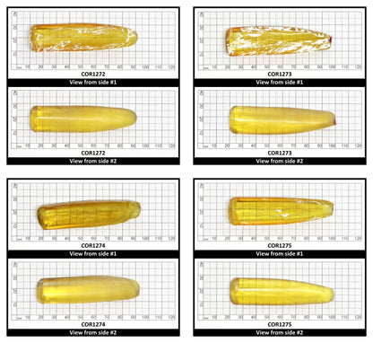 Yellow Topaz #20 Lab Created Corundum Sapphire Faceting Rough for Gem Cutting - Various Sizes - Split Boule