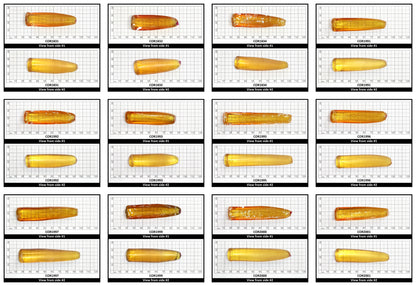 Yellow #21 Lab Created Corundum Sapphire Faceting Rough for Gem Cutting - Various Sizes - Split Boule