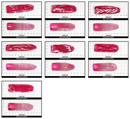 Vivd Pink #3 Lab Created Corundum Sapphire Faceting Rough for Gem Cutting - Various Sizes - Split Boule