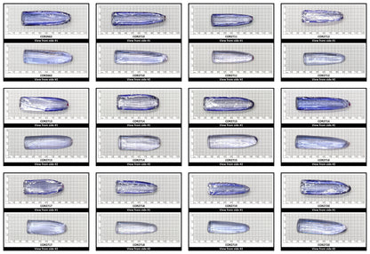 Blue Topaz #30 Lab Created Corundum Sapphire Faceting Rough for Gem Cutting - Various Sizes - Split Boule