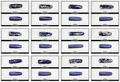 Montana Blue #31 Lab Created Corundum Sapphire Faceting Rough for Gem Cutting - Various Sizes - Split Boule