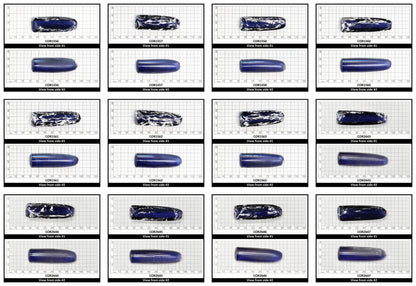 Montana Blue #31 Lab Created Corundum Sapphire Faceting Rough for Gem Cutting - Various Sizes - Split Boule