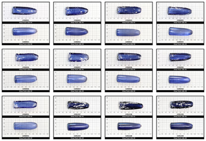 Montana Blue #31 Lab Created Corundum Sapphire Faceting Rough for Gem Cutting - Various Sizes - Split Boule