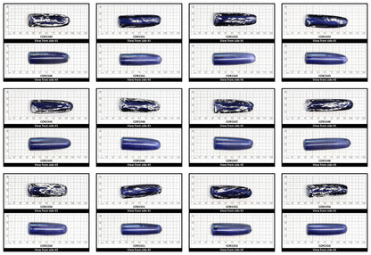 Montana Blue #31 Lab Created Corundum Sapphire Faceting Rough for Gem Cutting - Various Sizes - Split Boule