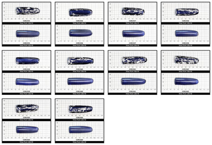 Montana Blue #31 Lab Created Corundum Sapphire Faceting Rough for Gem Cutting - Various Sizes - Split Boule