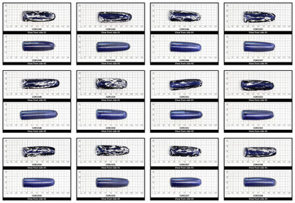 Montana Blue #31 Lab Created Corundum Sapphire Faceting Rough for Gem Cutting - Various Sizes - Split Boule