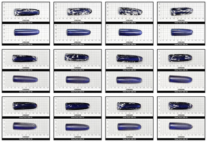 Montana Blue #31 Lab Created Corundum Sapphire Faceting Rough for Gem Cutting - Various Sizes - Split Boule