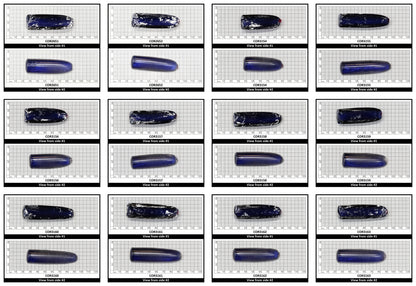 Montana Blue #31 Lab Created Corundum Sapphire Faceting Rough for Gem Cutting - Various Sizes - Split Boule