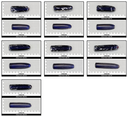 Montana Blue #31 Lab Created Corundum Sapphire Faceting Rough for Gem Cutting - Various Sizes - Split Boule