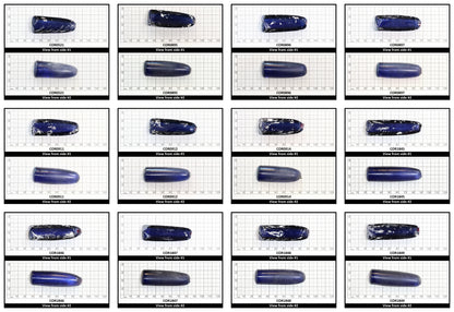 Ceylon Blue #32 Lab Created Corundum Sapphire Faceting Rough for Gem Cutting - Various Sizes - Split Boule