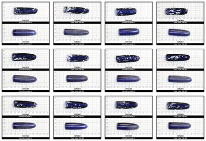 Ceylon Blue #32 Lab Created Corundum Sapphire Faceting Rough for Gem Cutting - Various Sizes - Split Boule
