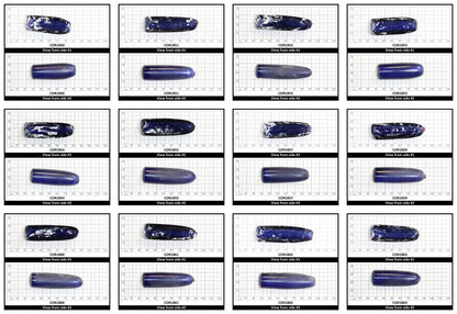 Ceylon Blue #32 Lab Created Corundum Sapphire Faceting Rough for Gem Cutting - Various Sizes - Split Boule