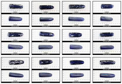 Medium Blue #33 Lab Created Corundum Sapphire Faceting Rough for Gem Cutting - Various Sizes - Split Boule