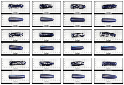 Medium Blue #33 Lab Created Corundum Sapphire Faceting Rough for Gem Cutting - Various Sizes - Split Boule